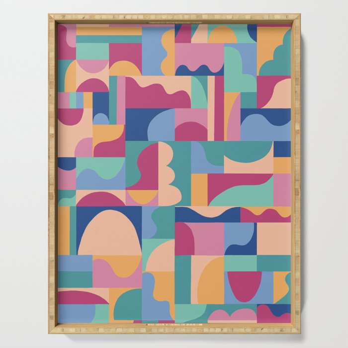 Abstract mosaic #2 Serving Tray Gallery Image 1