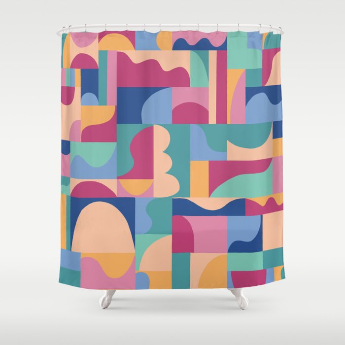 Abstract mosaic #2 Shower Curtain Gallery Image 1