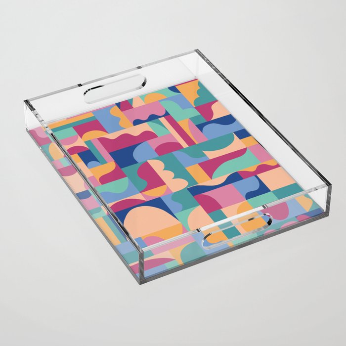 Abstract mosaic #2 Acrylic Tray Gallery Image 1