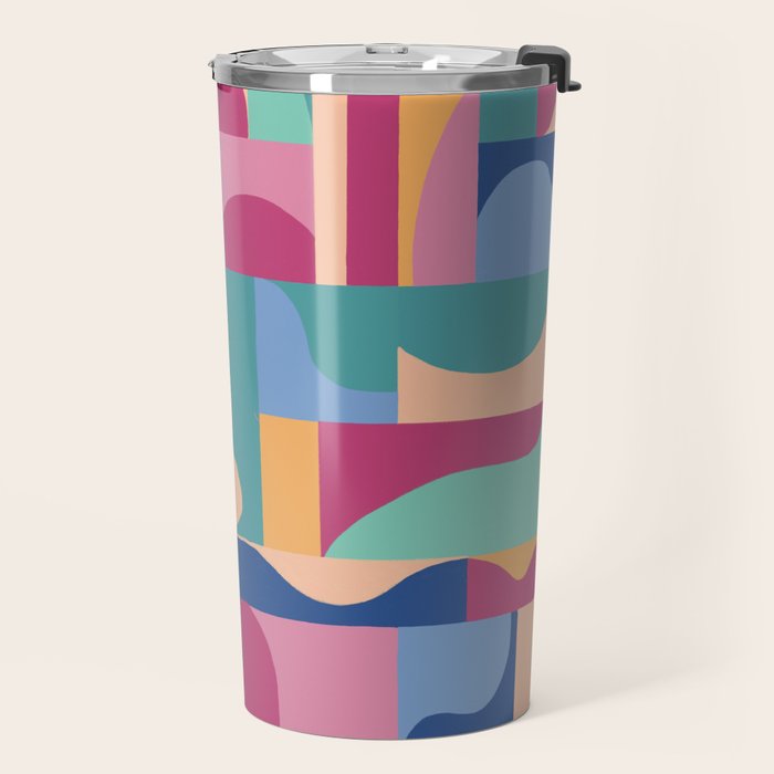 Abstract mosaic #2 Travel Mug Gallery Image 2