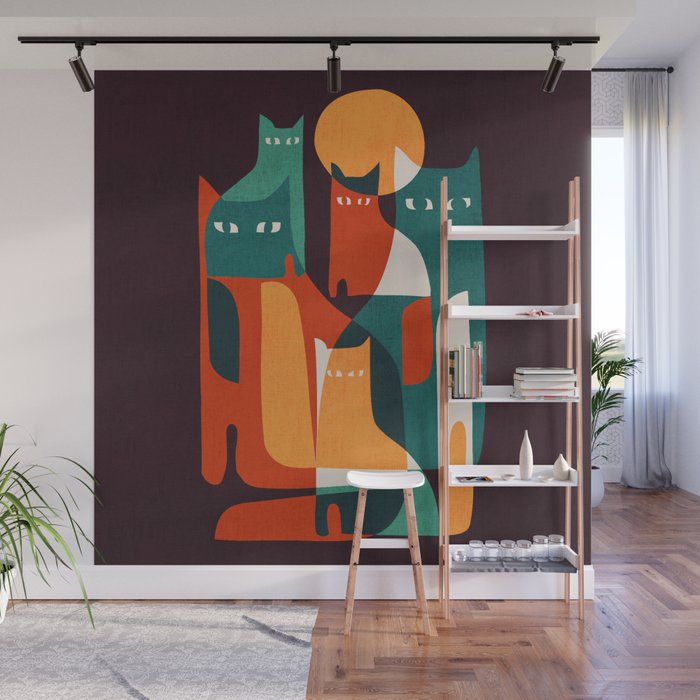 Cat Family Wall Mural Gallery Image 1