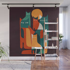 Cat Family Wall Mural Gallery Image 1