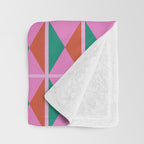 Retro Christmas Triangle Checkerboard Pattern Throw Blanket Gallery Image 3