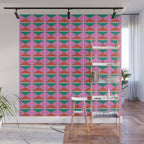 Retro Christmas Triangle Checkerboard Pattern Wall Mural Gallery Image 1