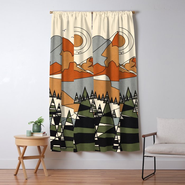 Wild Abstract Landscape 3 Window Curtain Gallery Image 5