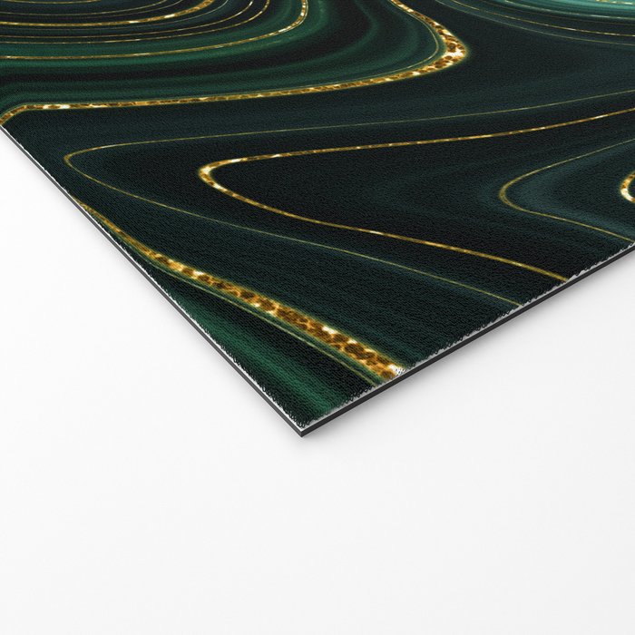 Abstract Gold Glitter Malachite Marble Landscapes Welcome Mat Gallery Image 2