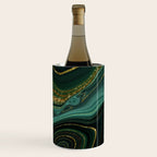 Abstract Gold Glitter Malachite Marble Landscapes Wine Chiller Gallery Image 3