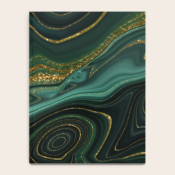 Abstract Gold Glitter Malachite Marble Landscapes Notebook Gallery Image 4
