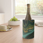 Abstract Gold Glitter Malachite Marble Landscapes Wine Chiller Gallery Image 4
