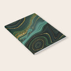 Abstract Gold Glitter Malachite Marble Landscapes Notebook Gallery Image 2