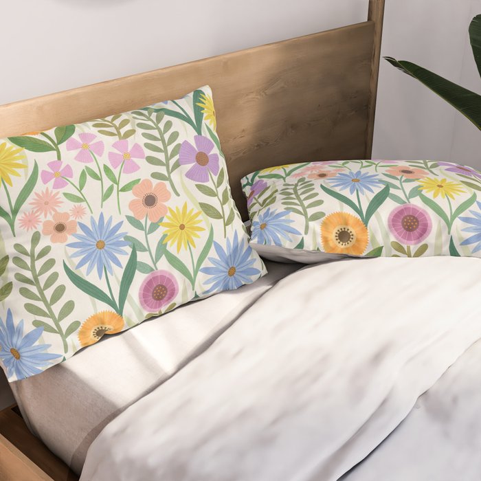 Wildflower Garden - Light Pillow Sham Gallery Image 2