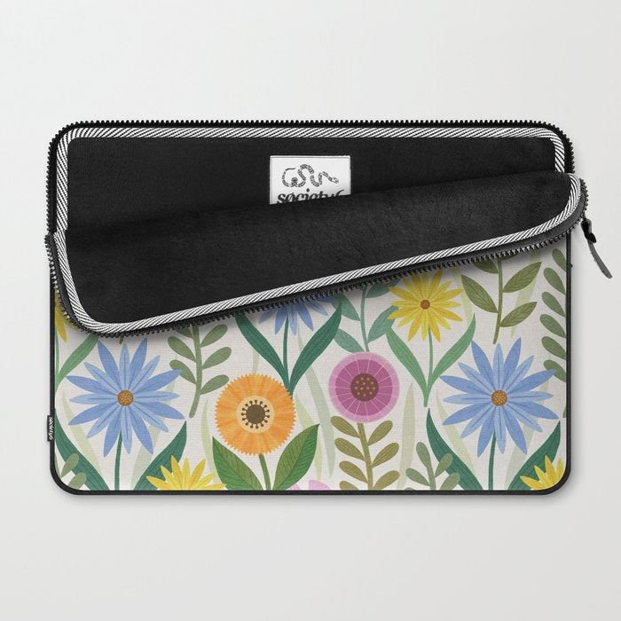 Wildflower Garden - Light Laptop Sleeve Gallery Image 2