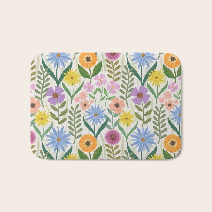Wildflower Garden - Light Bath Mat Gallery Image 1
