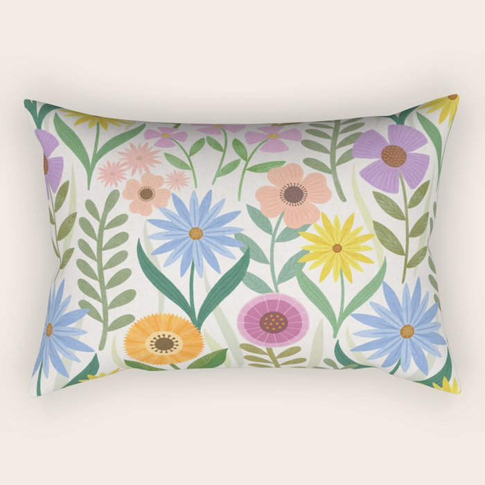 Wildflower Garden - Light Rectangular Pillow Gallery Image 2