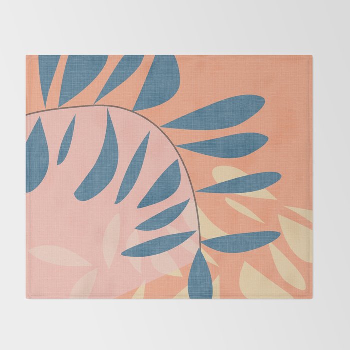 Abstract Blue Branch Throw Blanket Gallery Image 2