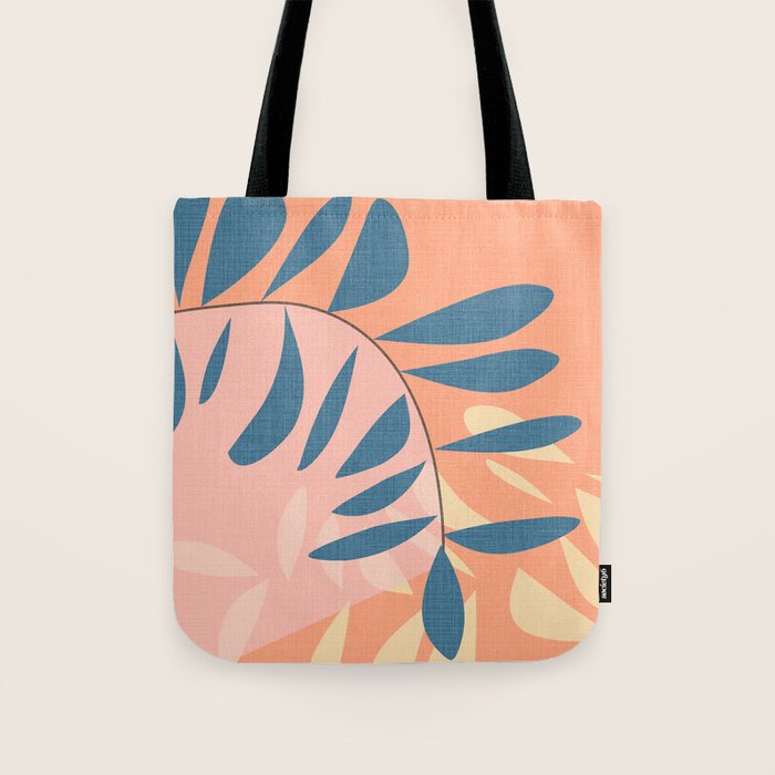 Abstract Blue Branch Tote Bag Gallery Image 1