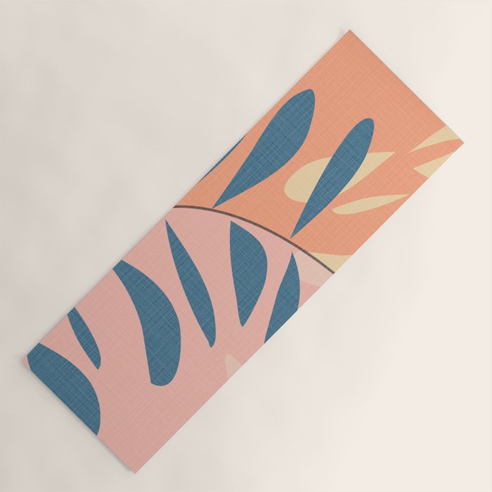 Abstract Blue Branch Yoga Mat Gallery Image 1