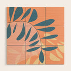 Abstract Blue Branch Wood Wall Art Gallery Image 1