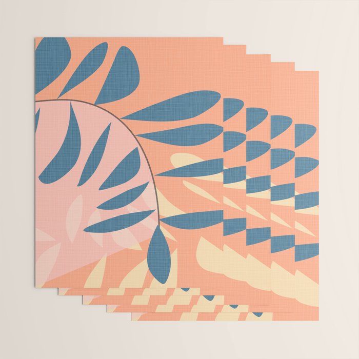 Abstract Blue Branch Wrapping Paper Gallery Image 3