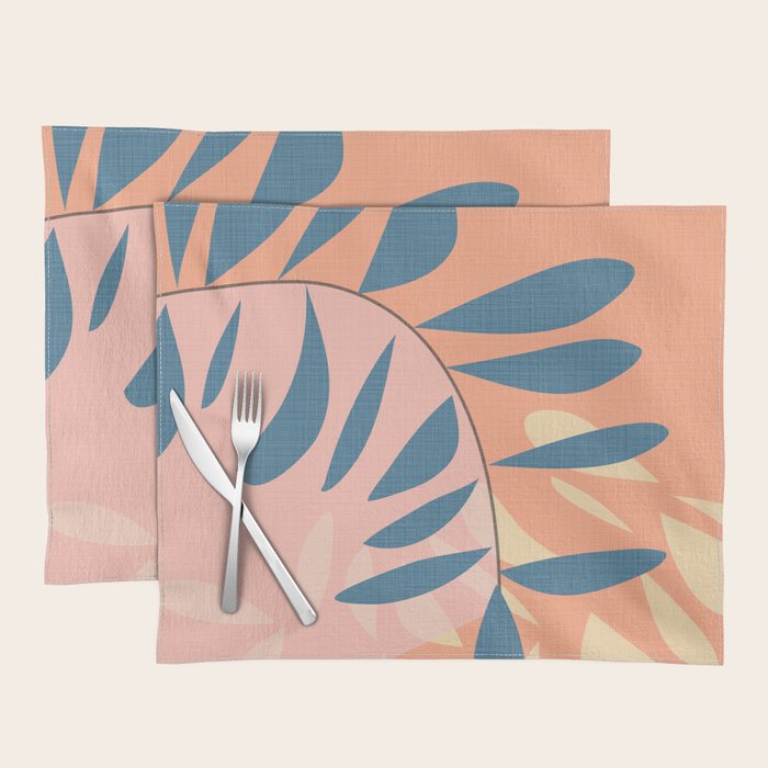 Abstract Blue Branch Placemat Gallery Image 1