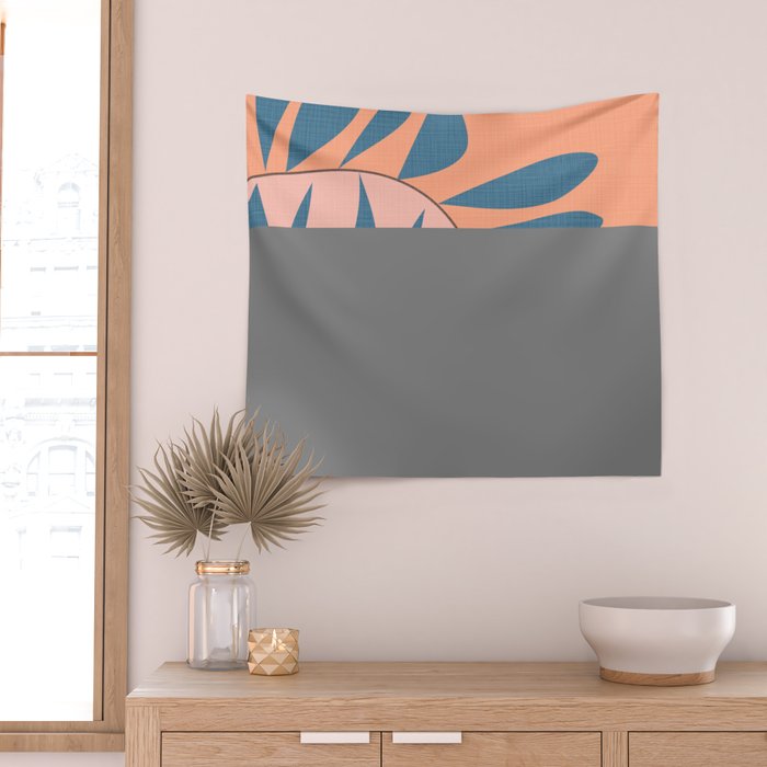 Abstract Blue Branch Wall Tapestry Gallery Image 2