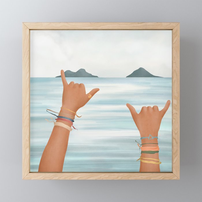 Shaka Sign Mini Art Print Gallery Image 1