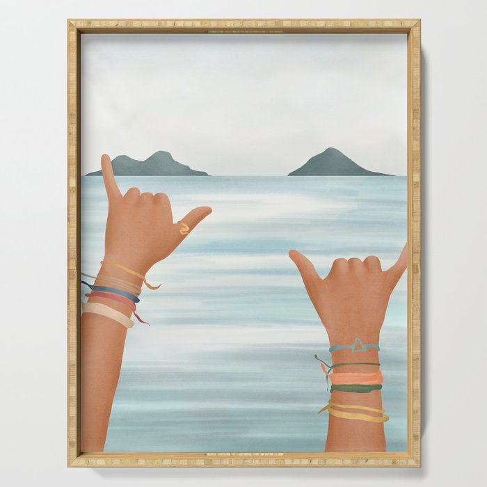 Shaka Sign Serving Tray Gallery Image 1