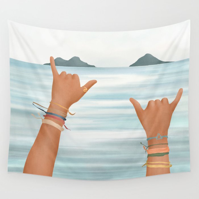 Shaka Sign Wall Tapestry Gallery Image 1