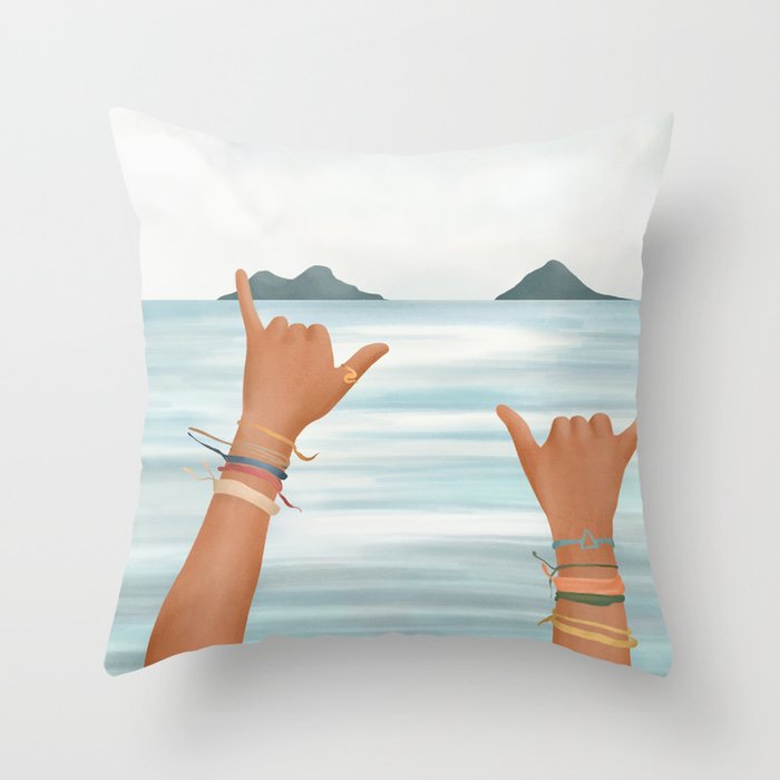 Shaka Sign Throw Pillow Gallery Image 6