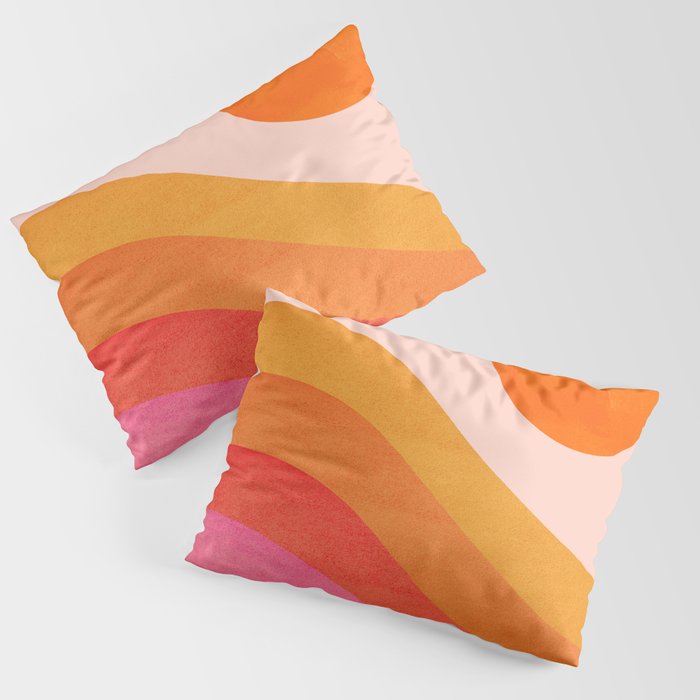 Abstraction_SUNSET_OCEAN_COLOR_POP_ART_Minimalism_009D Pillow Sham Gallery Image 1