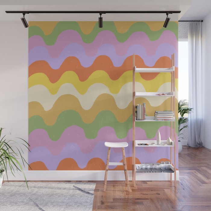 Pastel waves Wall Mural Gallery Image 1