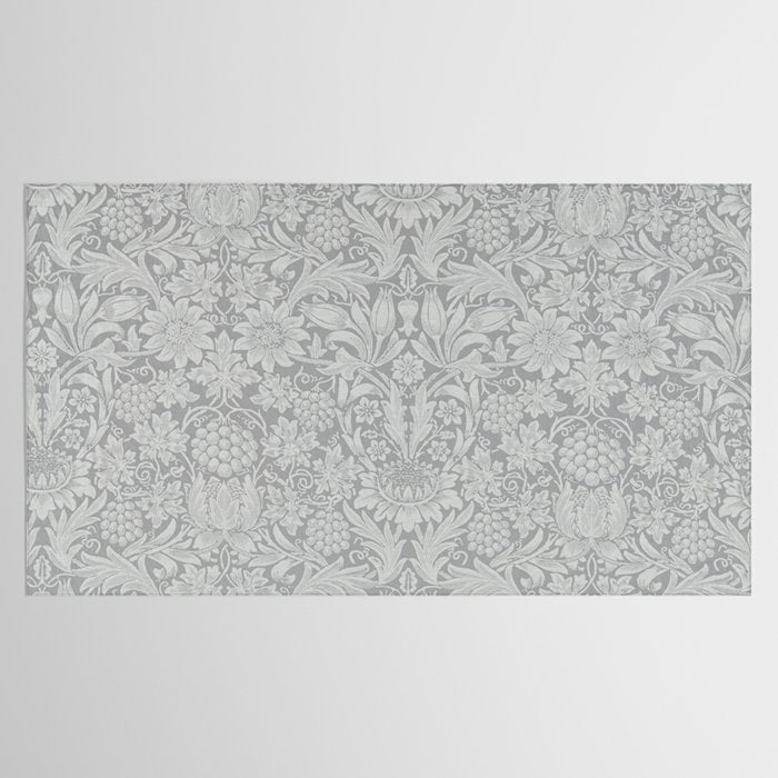 William Morris Pure Sunflower Dove Grey Vintage Pattern Tablecloth Gallery Image 2