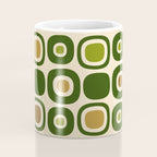 Mid Century Modern Modern Organic Shapes Pattern 321 Green Coffee Mug Gallery Image 4