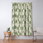 Green Alien Abduction Toile De Jouy Pattern Window Curtain Gallery Image 5
