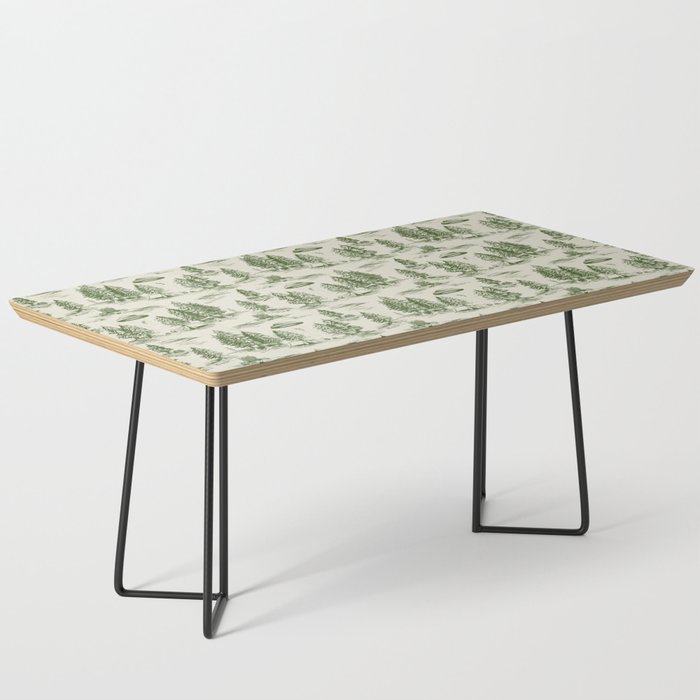 Green Alien Abduction Toile De Jouy Pattern Coffee Table Gallery Image 1