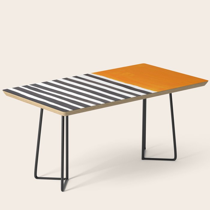 Minimalist Mid Century Mango Shade Black Lines Sunset Landscape Fun Coffee Table Gallery Image 1