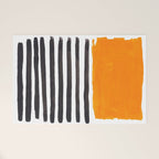 Minimalist Mid Century Mango Shade Black Lines Sunset Landscape Fun Welcome Mat Gallery Image 1
