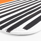 Minimalist Mid Century Mango Shade Black Lines Sunset Landscape Fun Bath Mat Gallery Image 3