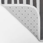 Minimalist Mid Century Mango Shade Black Lines Sunset Landscape Fun Bath Mat Gallery Image 2