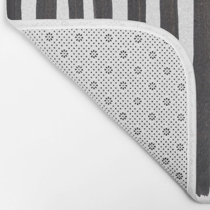 Minimalist Mid Century Mango Shade Black Lines Sunset Landscape Fun Bath Mat Gallery Image 2