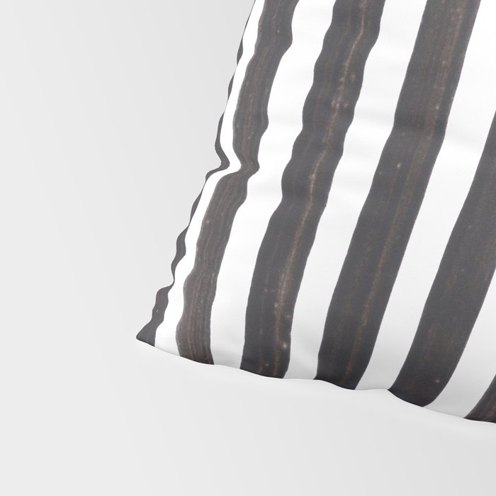 Minimalist Mid Century Mango Shade Black Lines Sunset Landscape Fun Pillow Sham Gallery Image 4