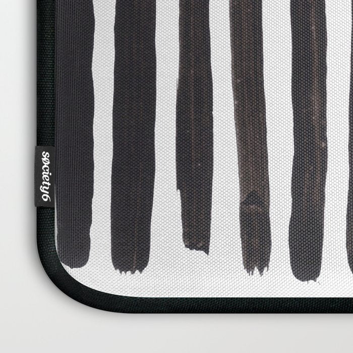 Minimalist Mid Century Mango Shade Black Lines Sunset Landscape Fun Laptop Sleeve Gallery Image 3