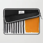 Minimalist Mid Century Mango Shade Black Lines Sunset Landscape Fun Laptop Sleeve Gallery Image 2
