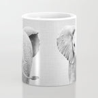 Baby Elephant - Black & White Coffee Mug Gallery Image 4