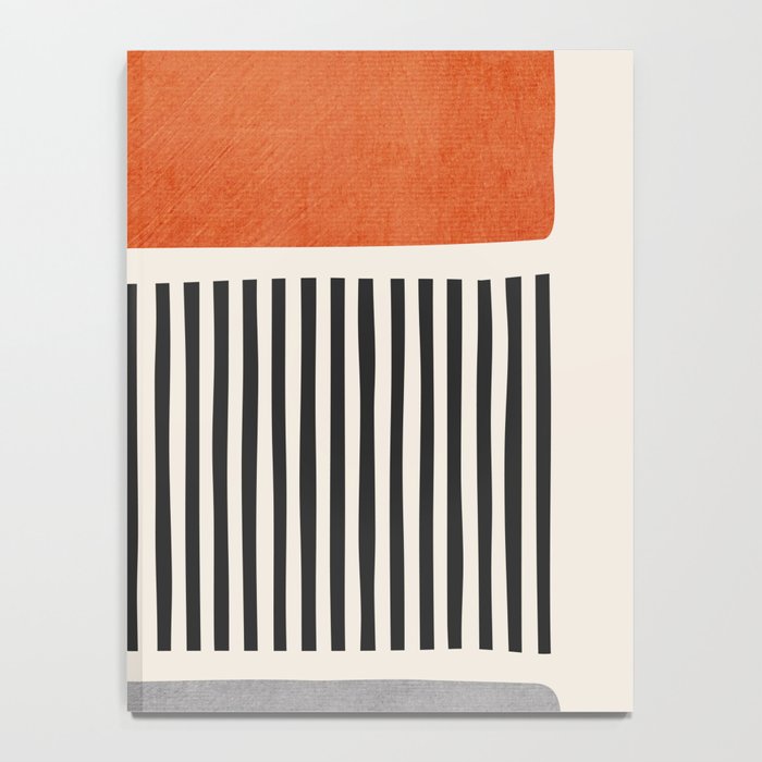 Orange Gray Black Modern Minimalism Artwork Notebook Gallery Image 4