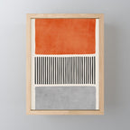 Orange Gray Black Modern Minimalism Artwork Mini Art Print Gallery Image 1