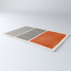 Orange Gray Black Modern Minimalism Artwork Rug Gallery Image 3