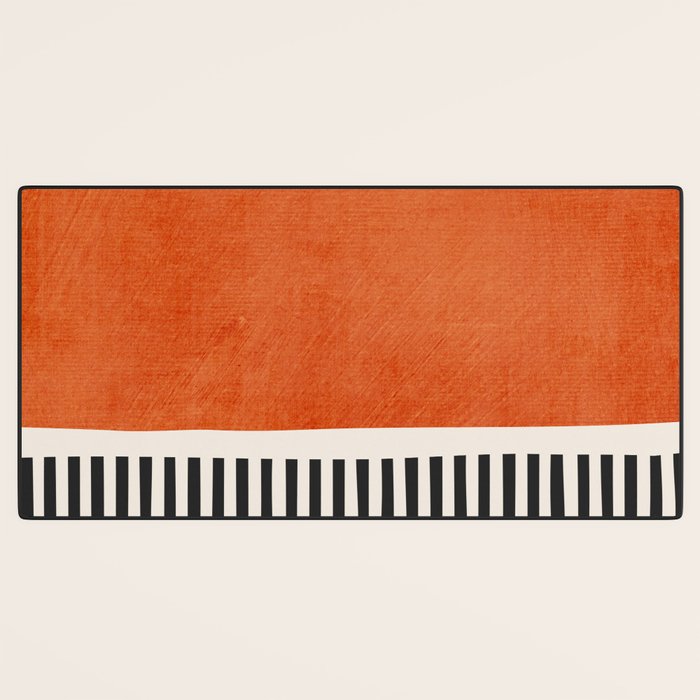 Orange Gray Black Modern Minimalism Artwork Desk Mat Gallery Image 3