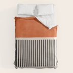 Orange Gray Black Modern Minimalism Artwork Duvet Cover Gallery Image 6