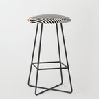 Orange Gray Black Modern Minimalism Artwork Stool Gallery Image 1